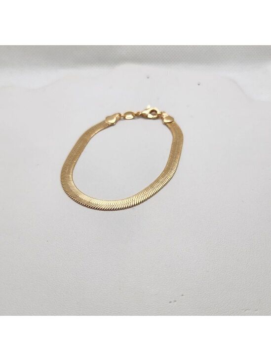 Jewelry - Brand New Brazilian 18k Gold Filled Herring Bone Bracelet